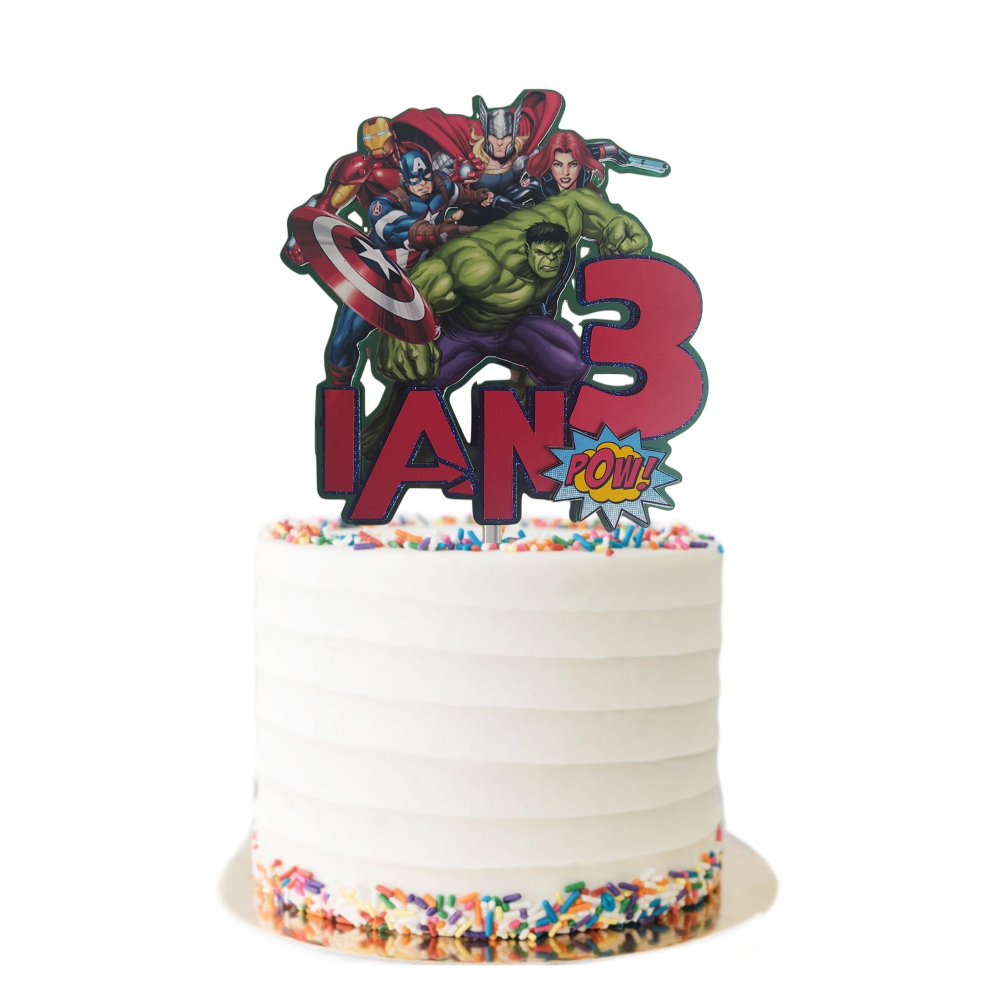 Avengers cake topper