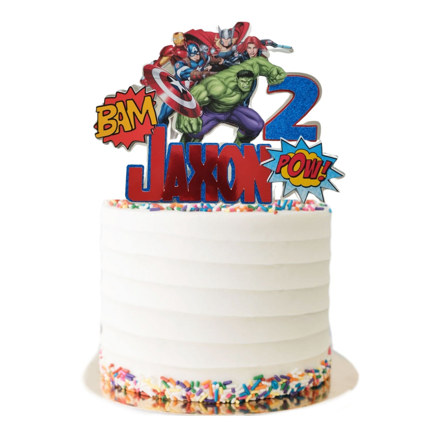 Marvel cake topper