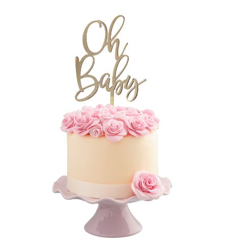 Oh Baby Acrylic Cake Charm