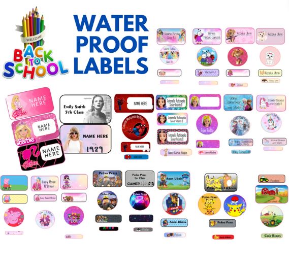 Personalized Waterproof Name Labels