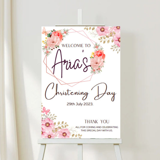 Christening Day Welcome Sign