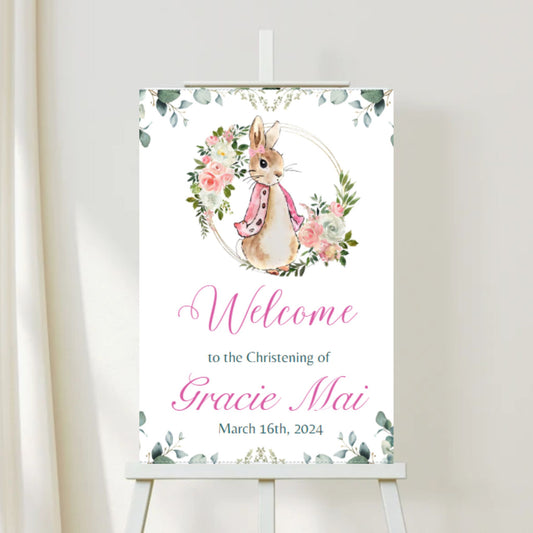 Christening Welcome Sign