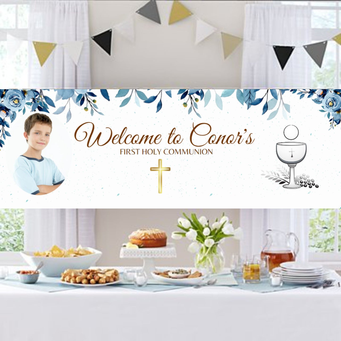 Communion Boy Banner