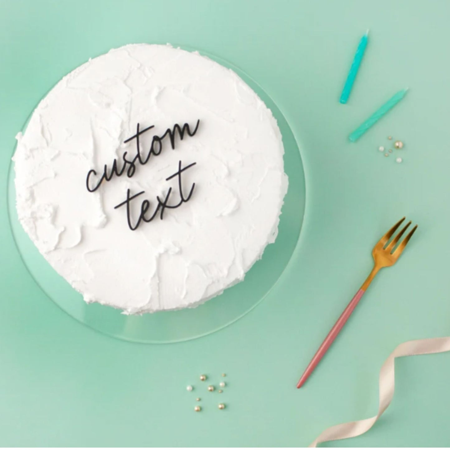 Custom Text Cake topper