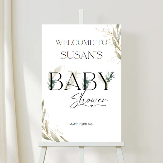 Elegant Baby Shower Welcome Sign