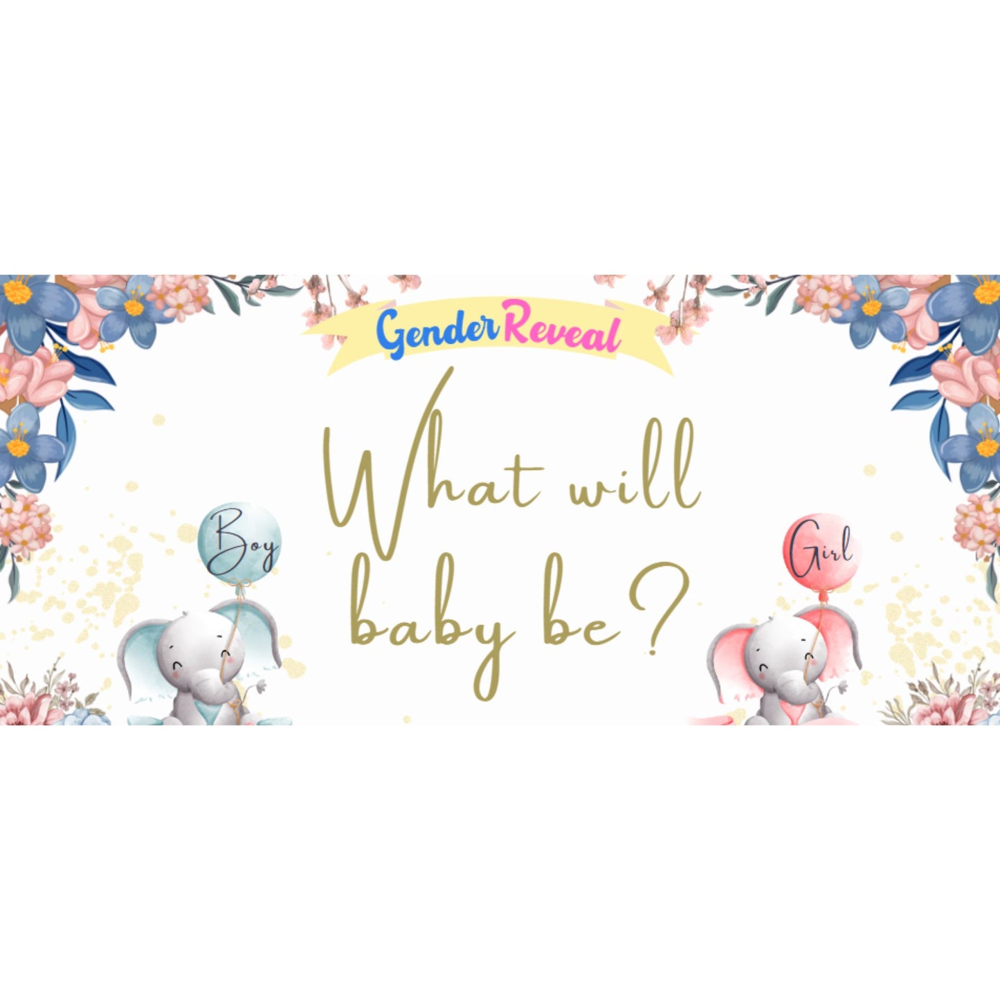 Gender Reveal Banner