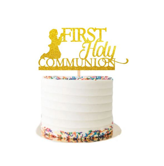 Girls Communion Cake topper