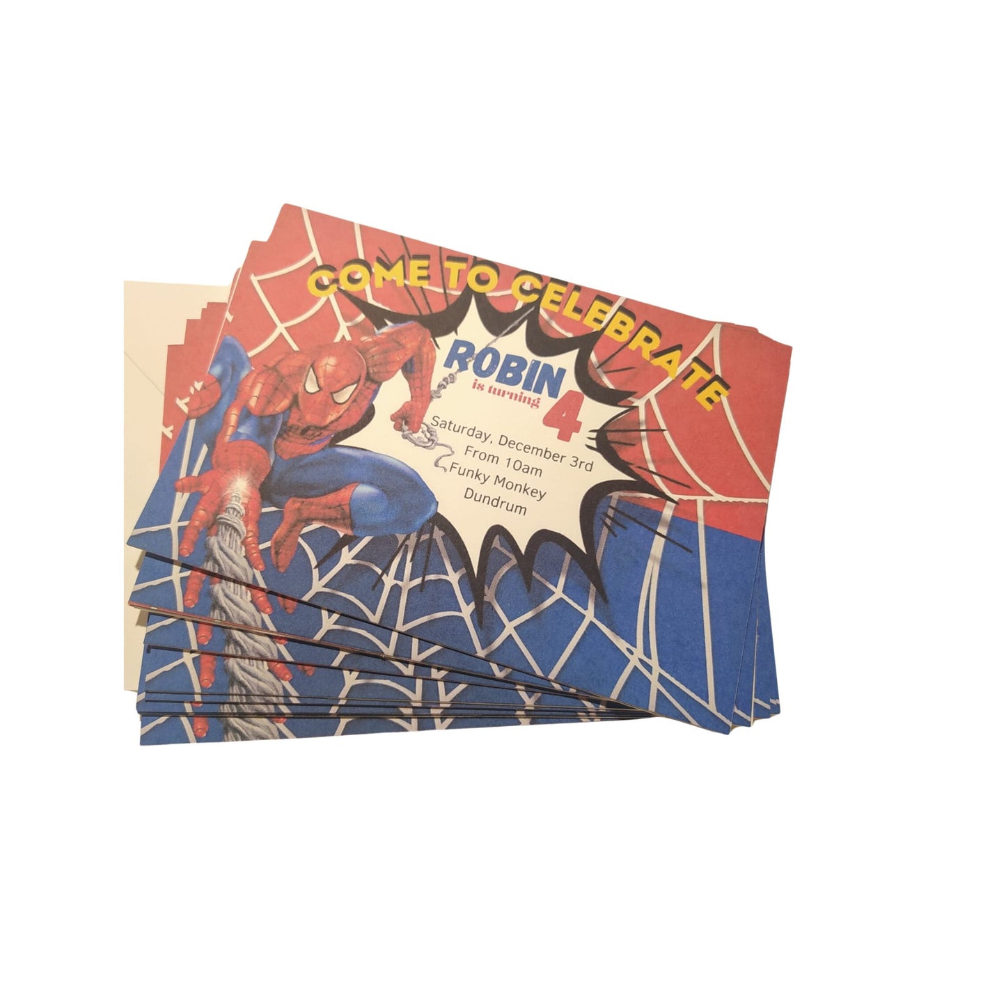 Spiderman Invitations