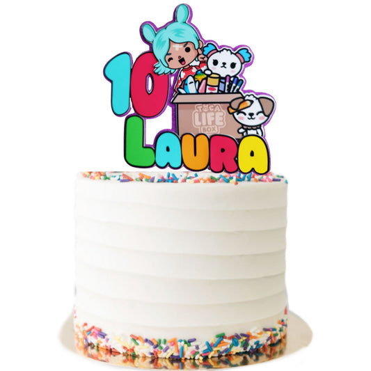 Toca Life Game Cake Topper